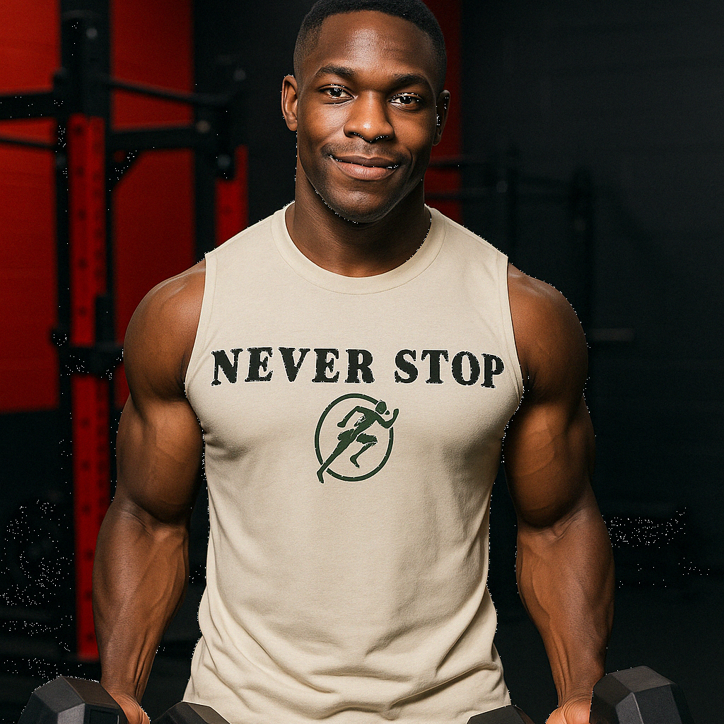 B Fit Never Stop Sleeveless Muscle Shirt