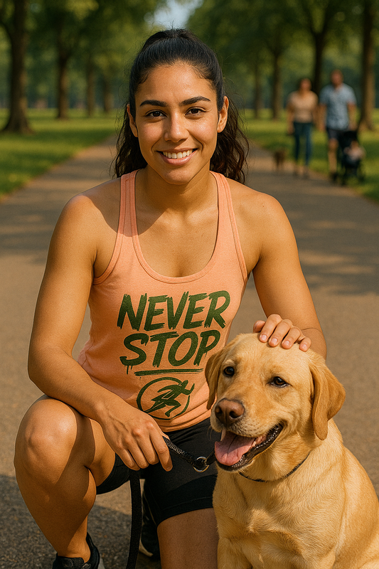 B Fit Never Stop Women’s Fitted Racerback Tank Top