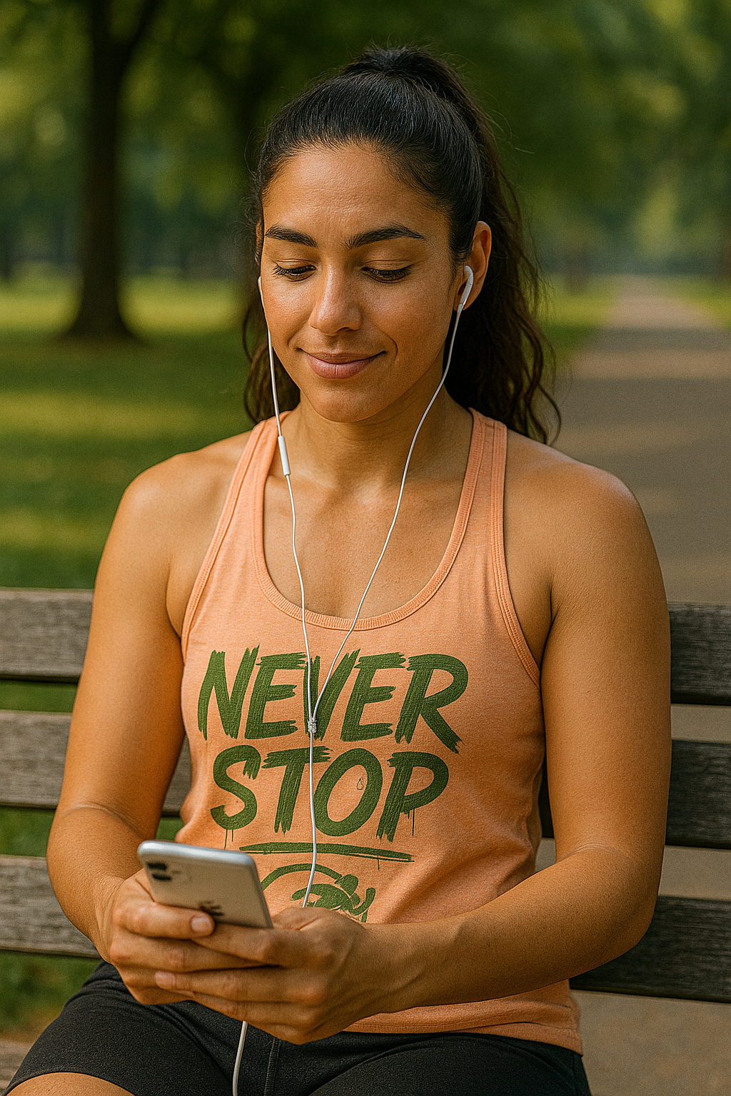 B Fit Never Stop Women’s Fitted Racerback Tank Top