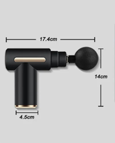 Percussion Massage Gun - Electric Massager w/ Vibration - 4 Heads