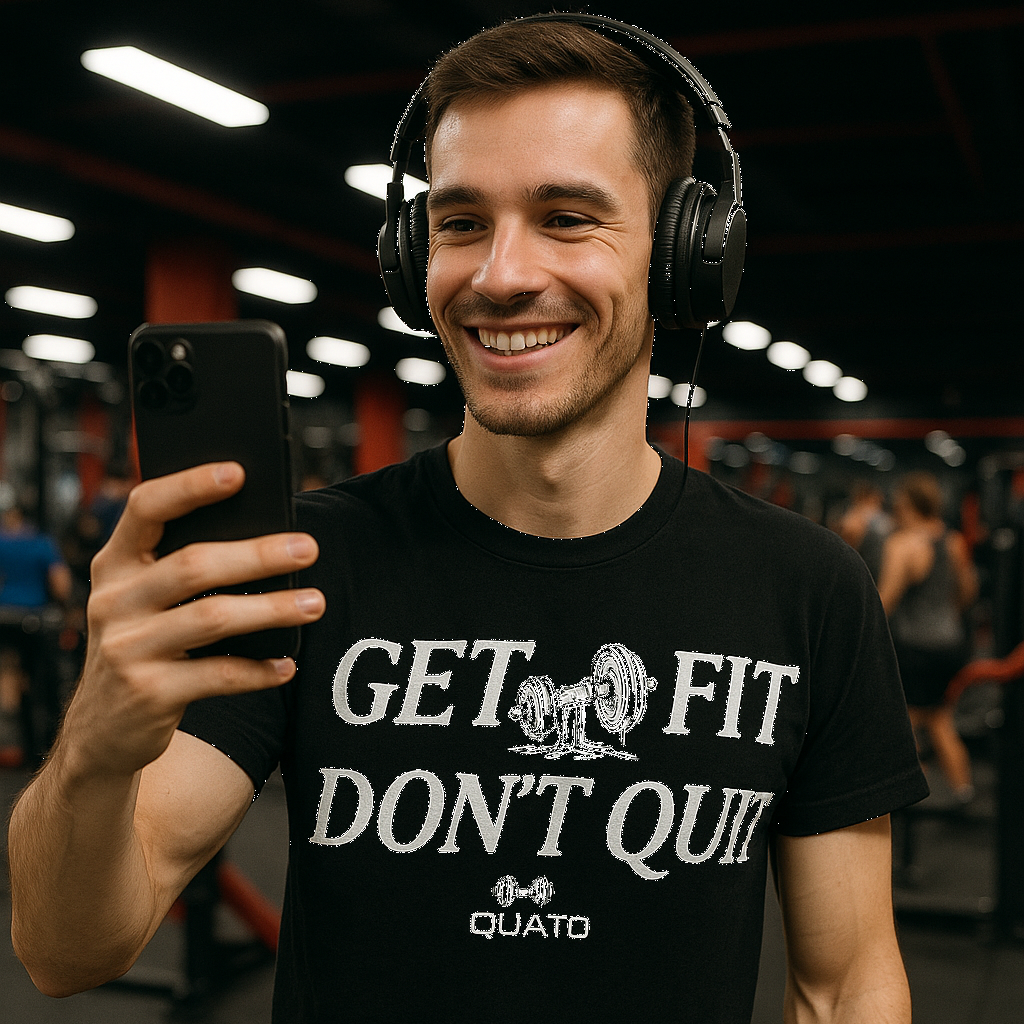 Quato Fitness Get Fit Don't Quit Classic Tee